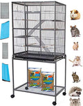 54in Large Wrought Iron 4-Level Small Animal Cage - Spacious Critter