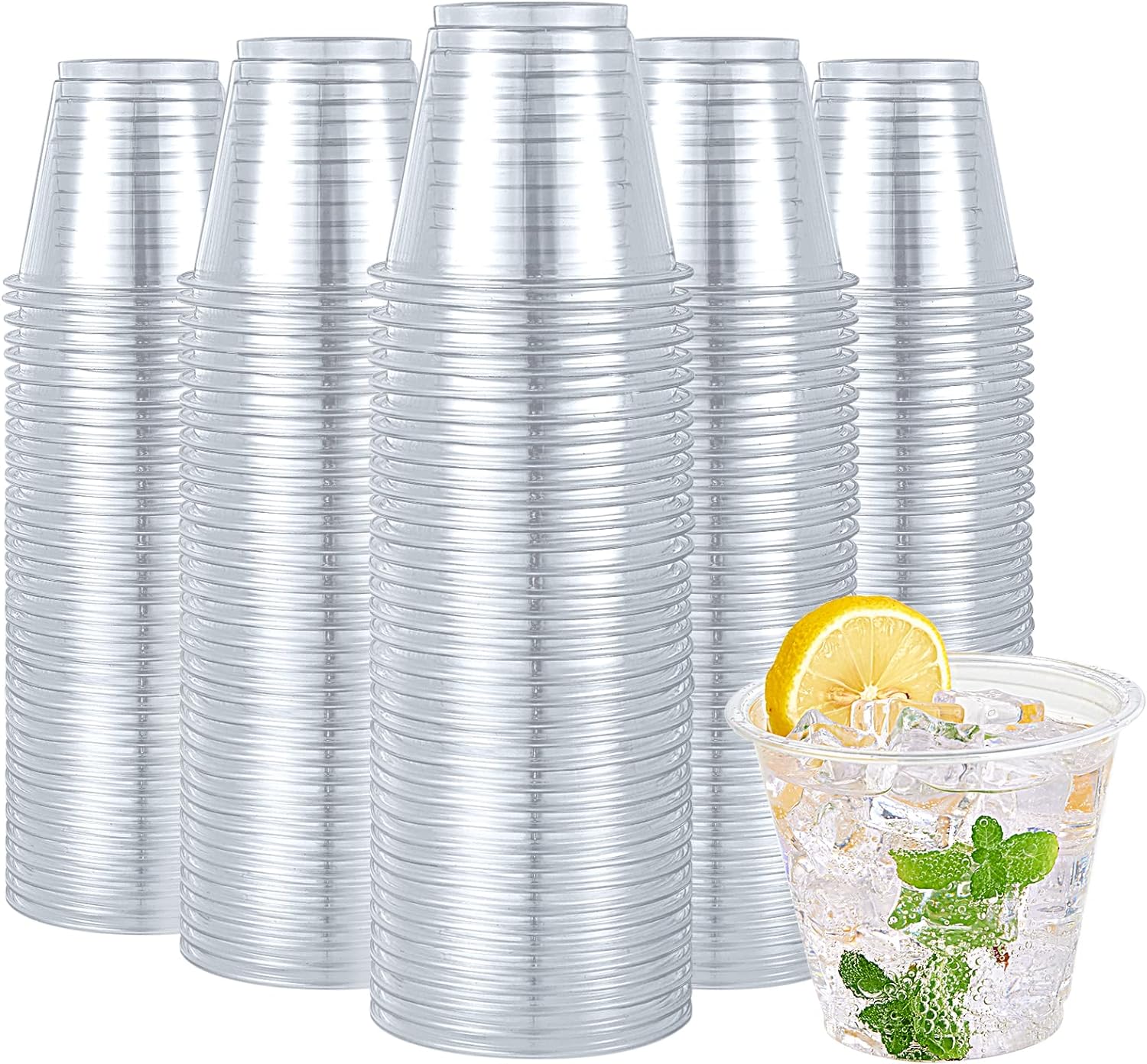 9 oz Clear Plastic Cups for Parties - Durable and Elegant Tumblers