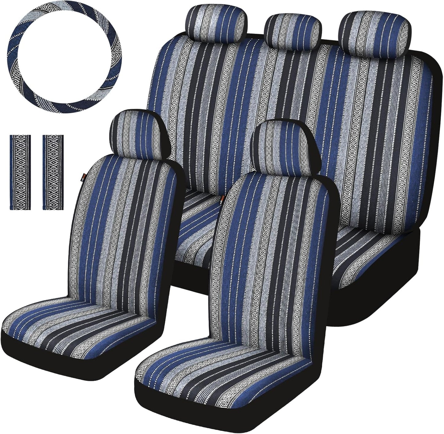 Baja Saddle Blanket Car Seat Covers Full Set for Cars and SUVs