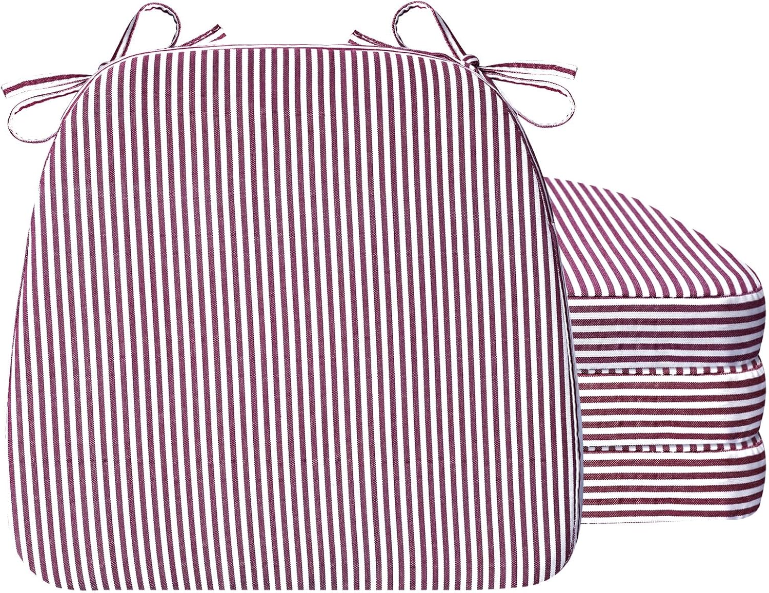 D-Shaped Chair Cushions for Dining, 2 Thick, Set of 4