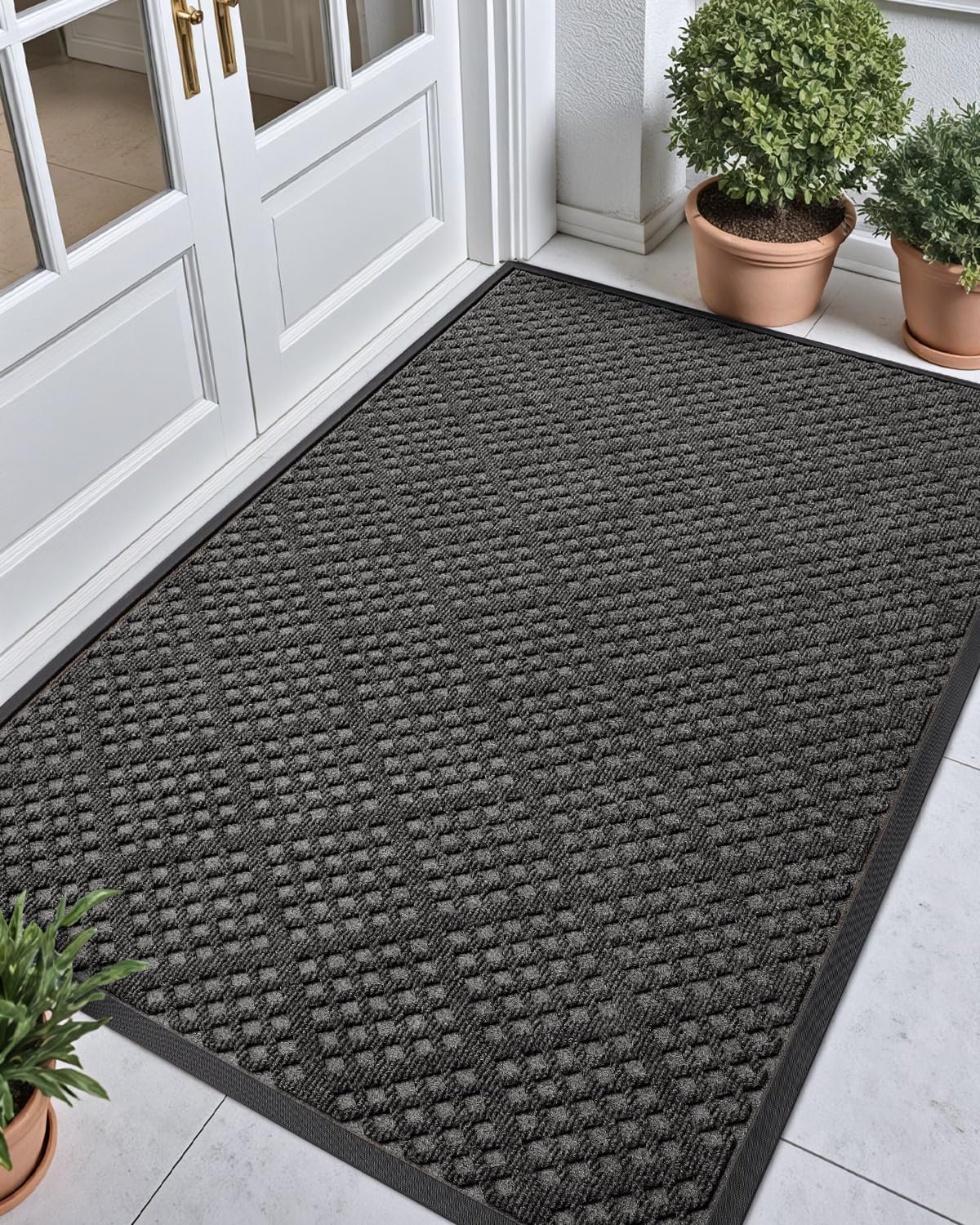DEXI Door Mat Outside Entrance, Heavy Duty Non Slip Doormat