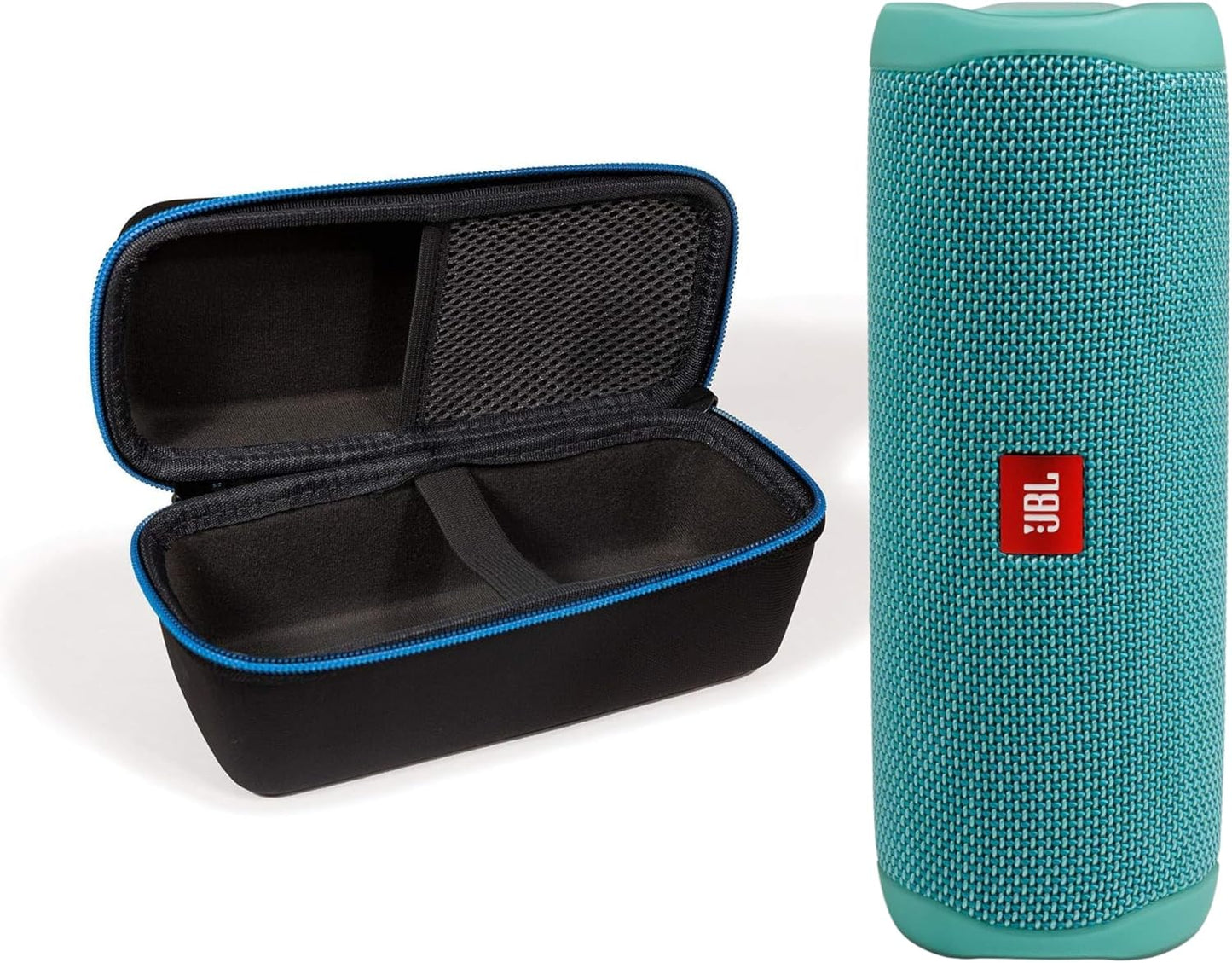 JBL Flip 5 Teal Bundle with Protective Hardshell Case for Fun