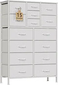 Furnulem Tall 15 Drawer Dresser for Bedroom - Large Capacity Organizer