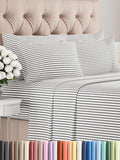 Queen 6 Piece Sheet Set - Cooling Sheets for Hot Sleepers - Grey