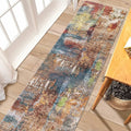 famibay 2x10 Runner Rug Modern Abstract Hallway Runner - Soft, Non