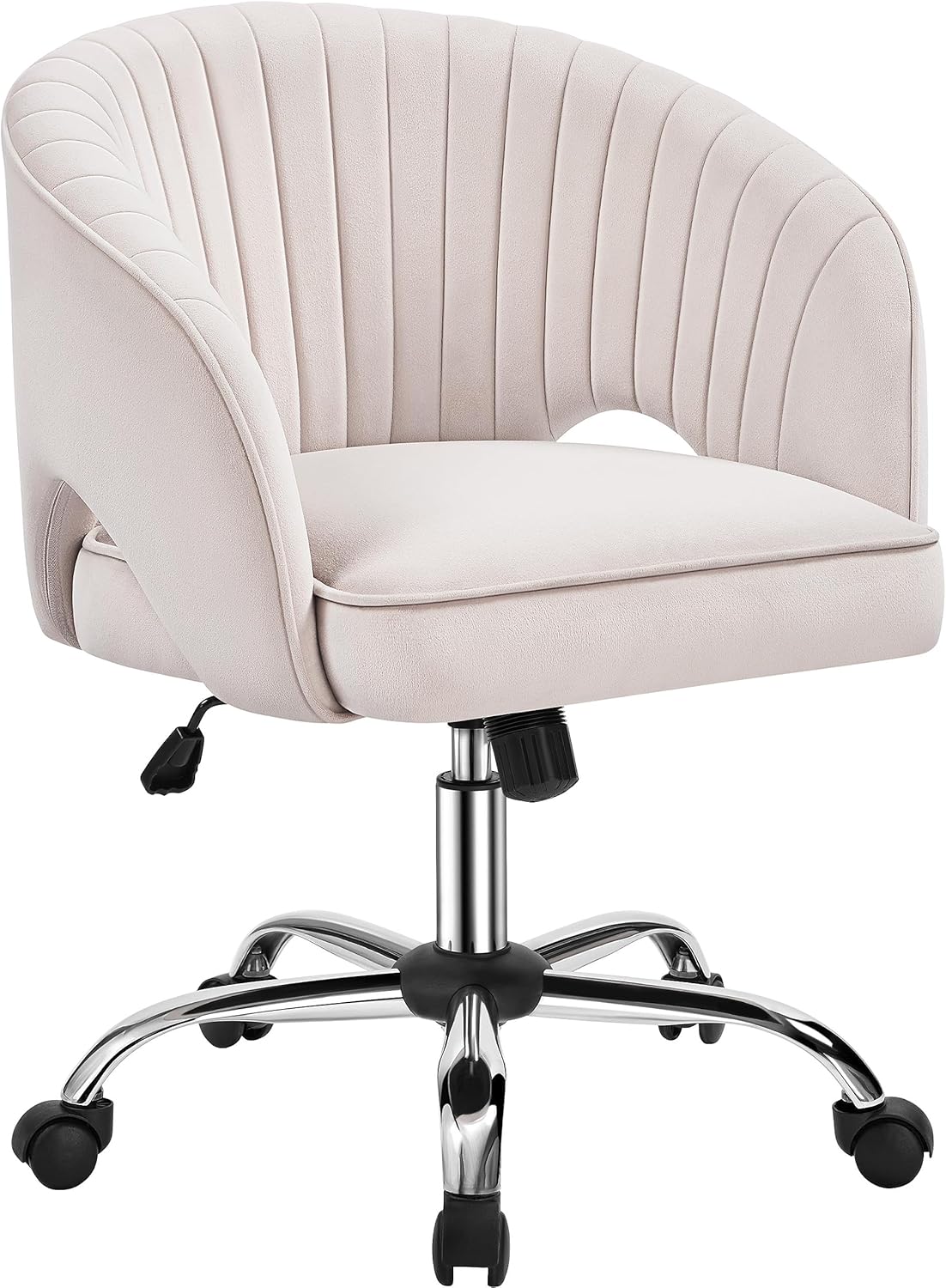 Yaheetech Velvet Swivel Chair - Elegant Study, Vanity, Bedroom Charm!