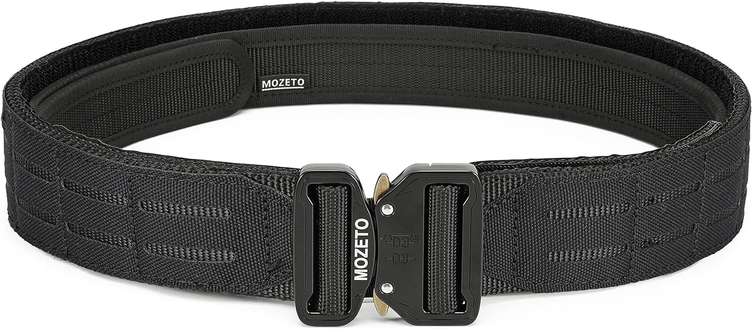 MOZETO Molle Battle Belt for Tactical Combat and Duty Use