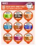 Maud's Decaf Coffee Pods Variety Pack 80 ct - 9 Decaf Flavors