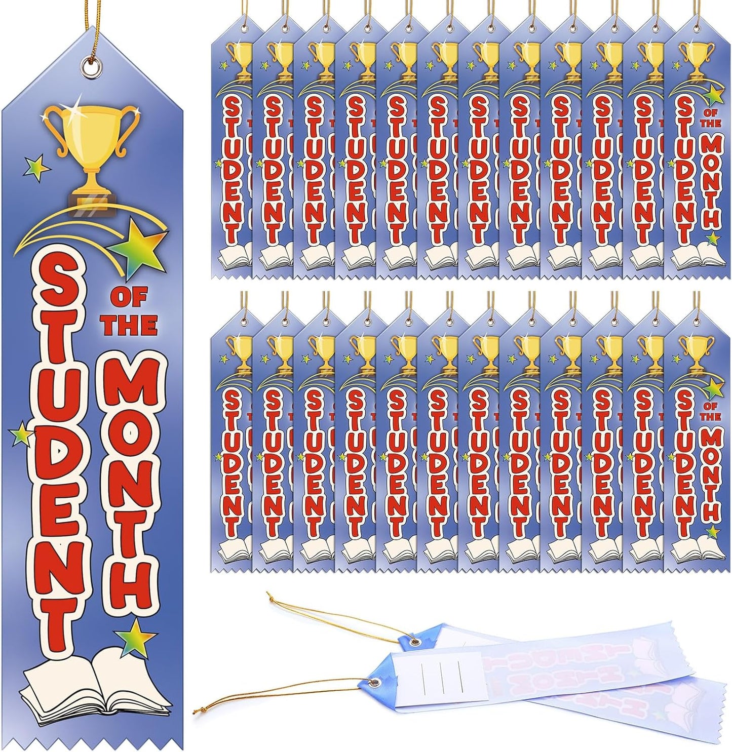 200 Pcs Student of The Month Award Ribbons for Recognition