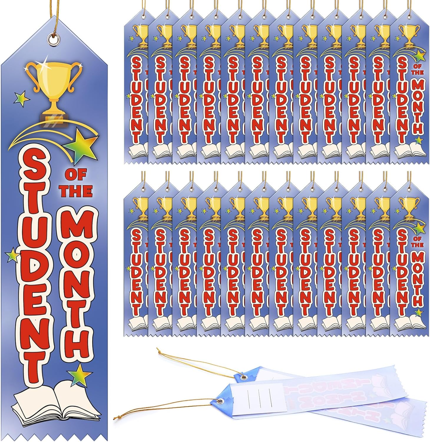 200 Pcs Student of The Month Award Ribbons for Recognition