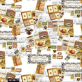 Offwhite Ocher Marsala Olive Cotton Fabric by the Yard - Soft Quilting