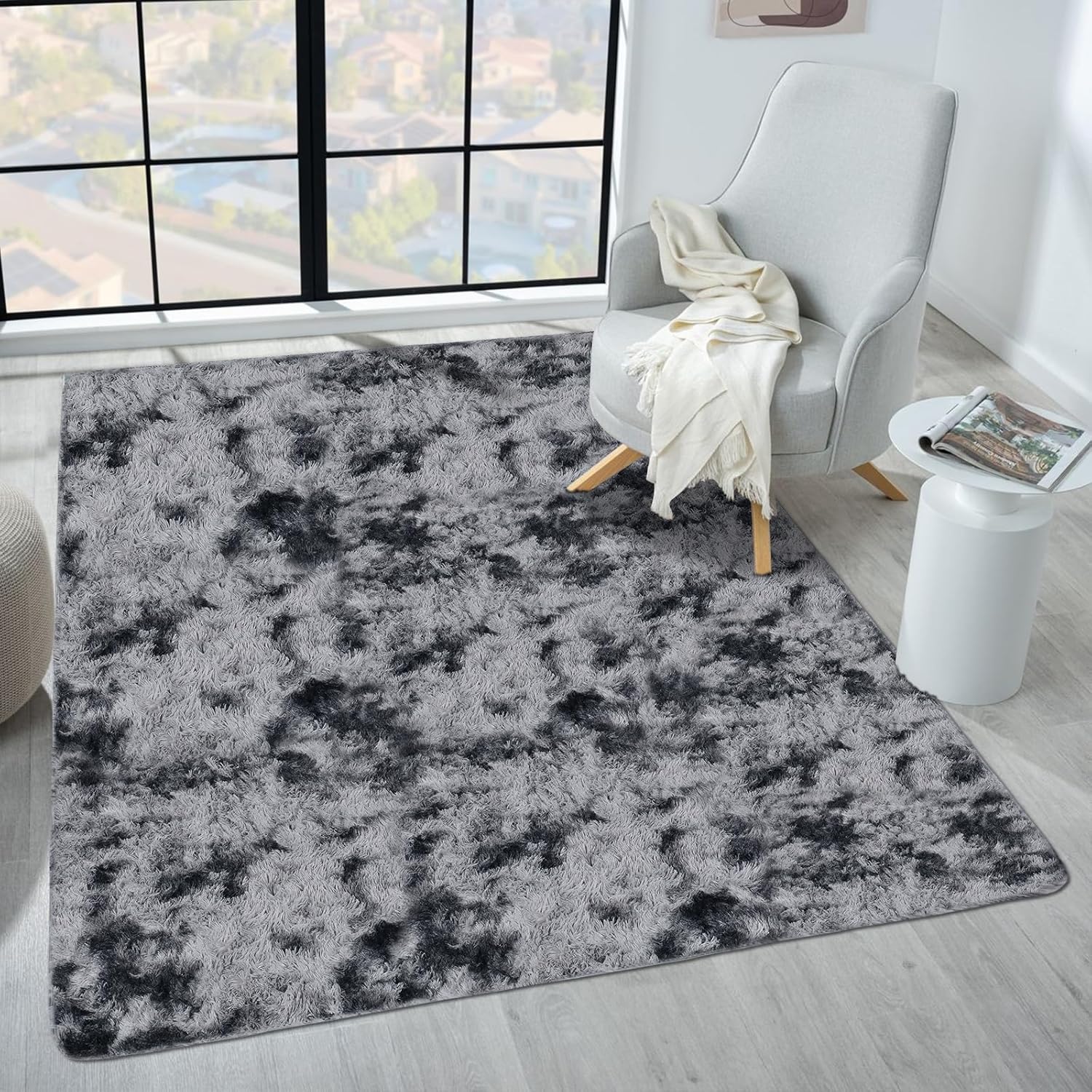 Ultra Soft Plush Shag Rug 5x7ft for Cozy Home Decor