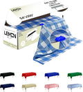 Blue Gingham Premium Plastic Tablecloth Roll 54in x 300ft - Cut