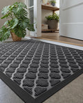 DEXI Front Door Mat 2x4 ft Rubber Entry Doormat - Durable Dirt Trap