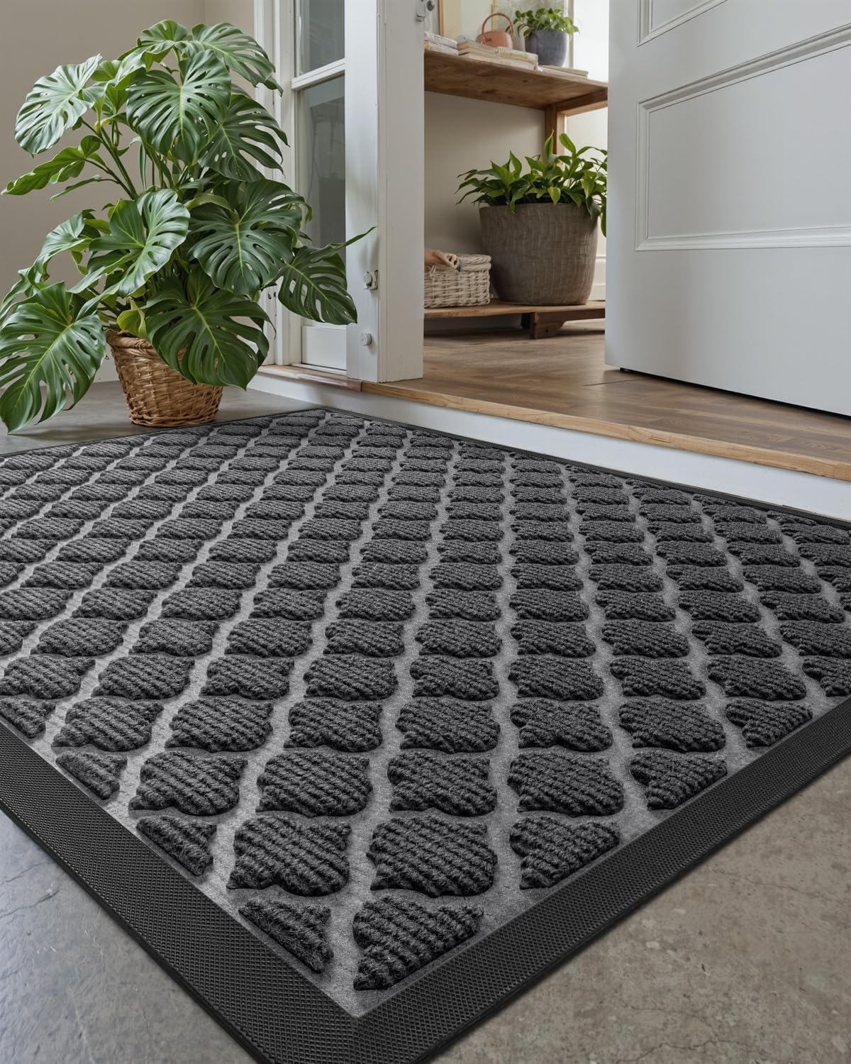 DEXI Front Door Mat Heavy Duty Non Slip Welcome Mats 2x4 ft