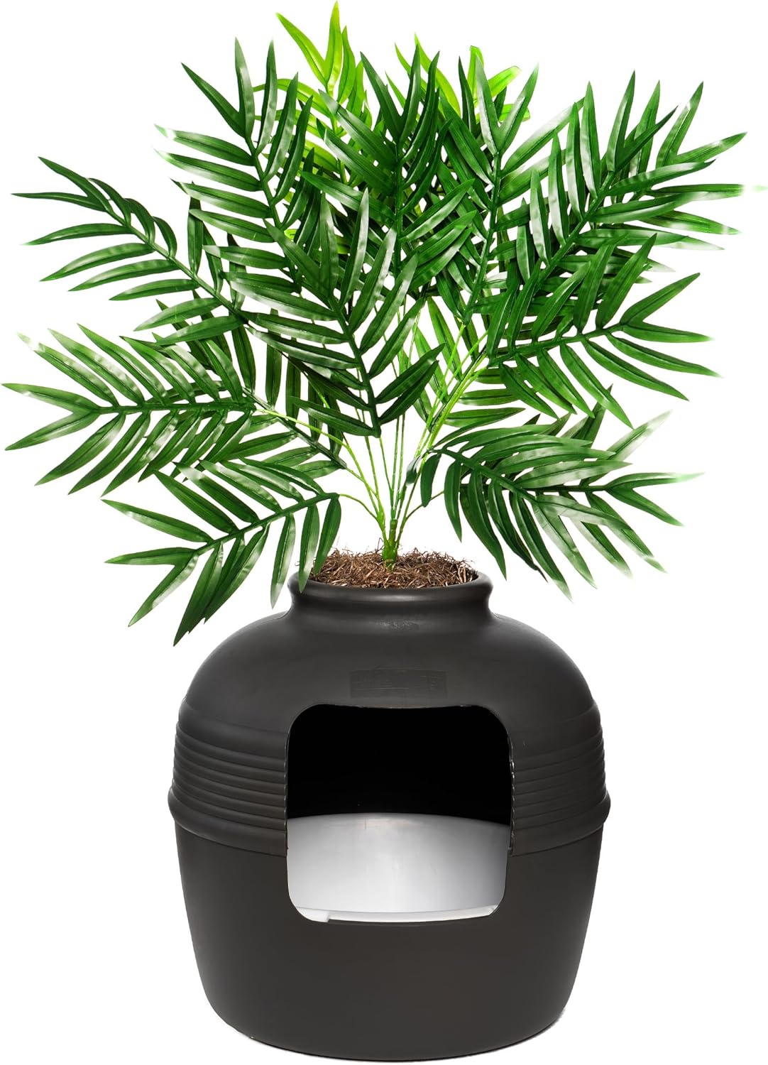 Hidden Cat Litter Box Enclosure with Stylish Planter Design