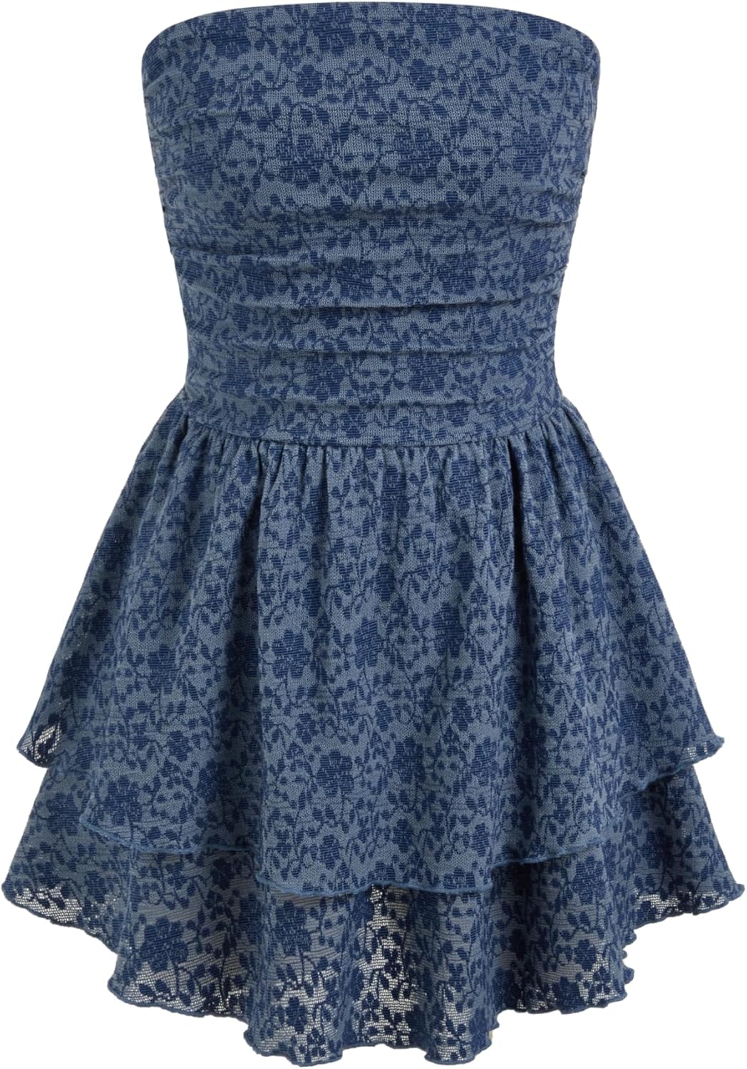 CIDER Women's Summer Cocktail Dress - Ruched Ruffle Mini Dress