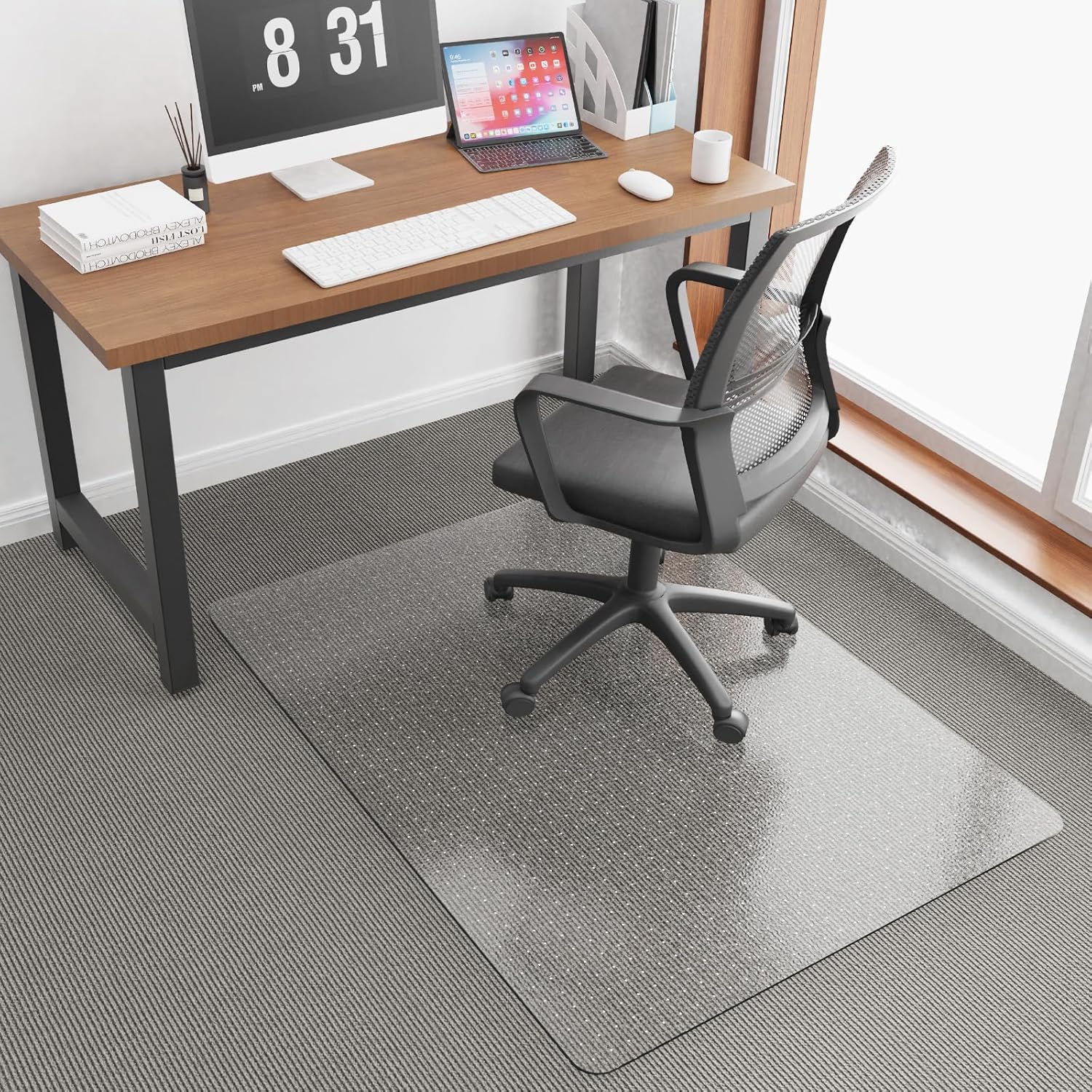 Protective 36x48 Clear Chair Mat for Medium/Low Pile Carpet - Heavy Duty - KEYDOL