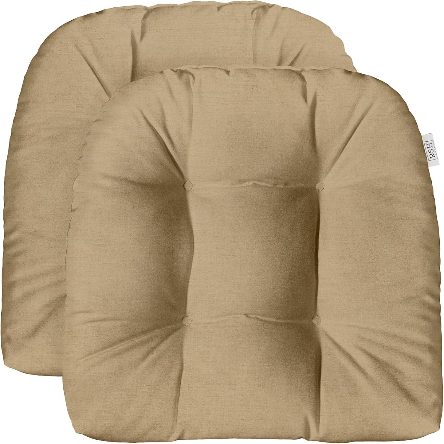 Sunbrella Tufted Wicker U-Shape Cushions Set of 2 for Comfort