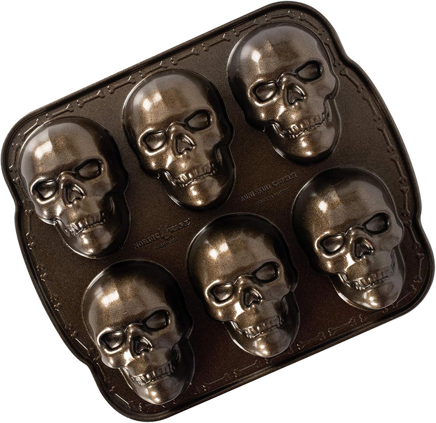 Nordic Ware Haunted Skull Cakelet Pan for Spooky Baking Fun