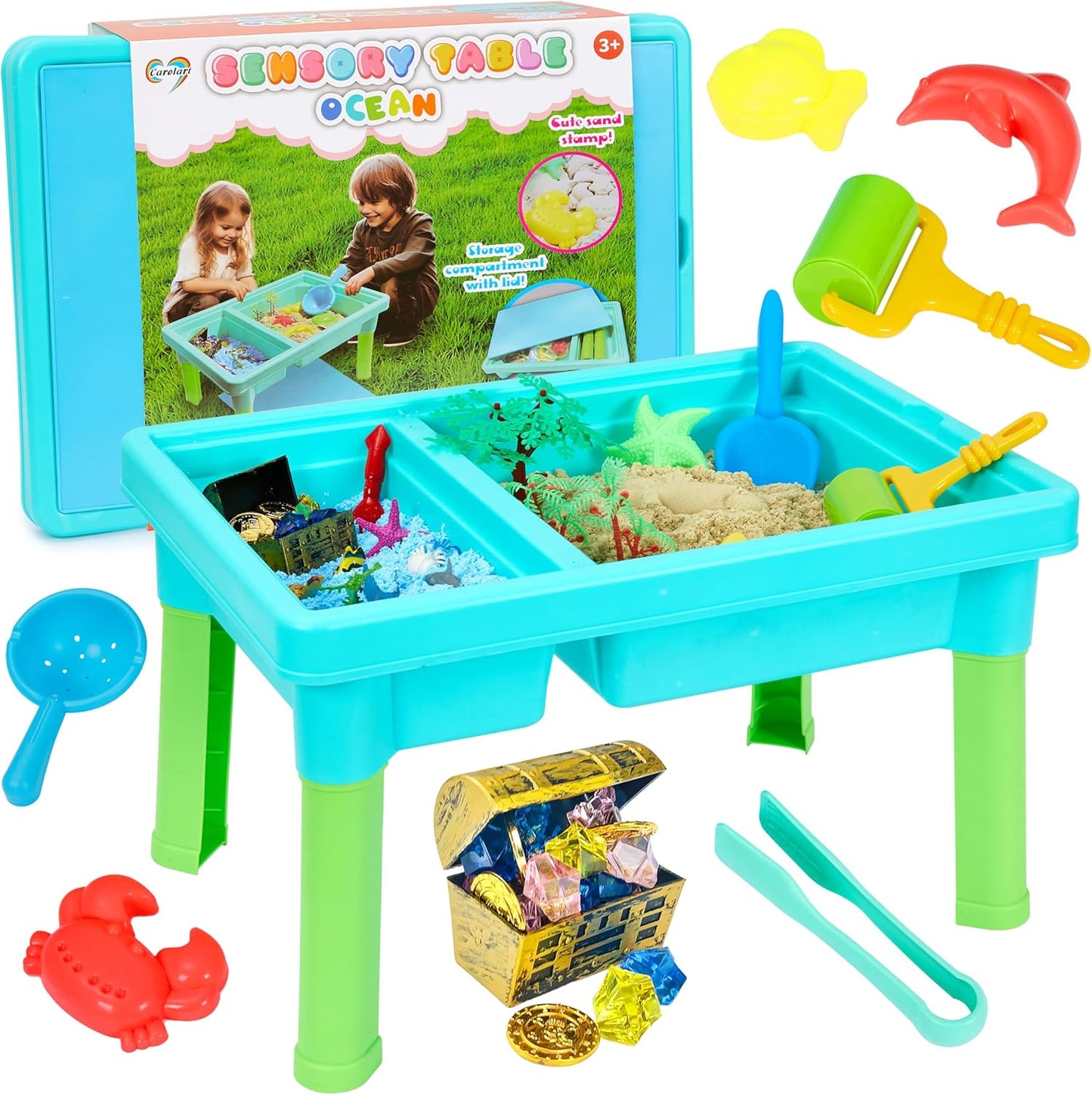 Ocean Sensory Table for Kids - Fun Indoor Outdoor Play Set