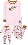 Kids & Toddler Cotton Pajama Set with Matching Doll Pjs - 100% Cotton