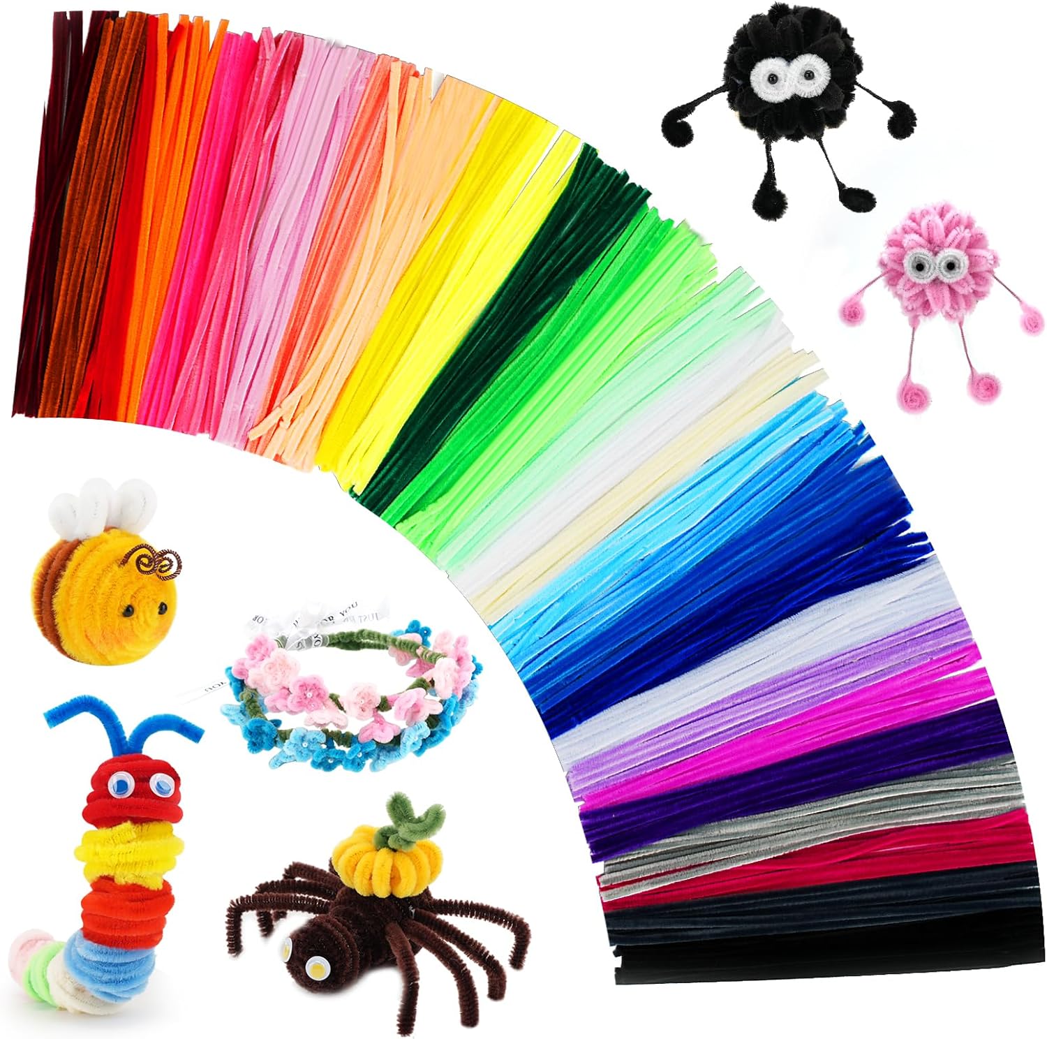 2500PCS Pipe Cleaners Craft for Creative DIY Projects and Decor