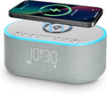 Wireless Charging Alarm Clock Radio - Qi Fast Charger & Bluetooth