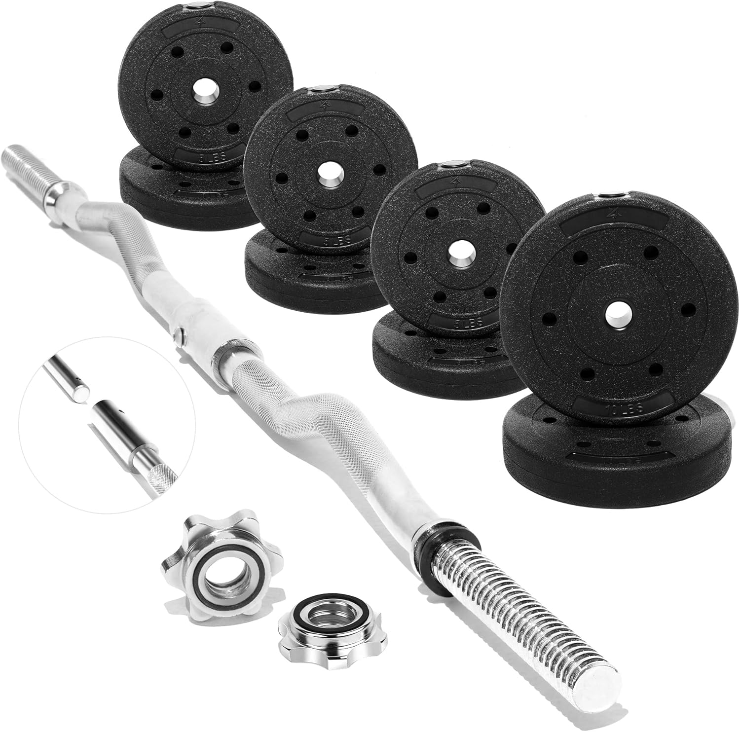 Yes4All Standard Straight Barbell Set for Versatile Weight Training