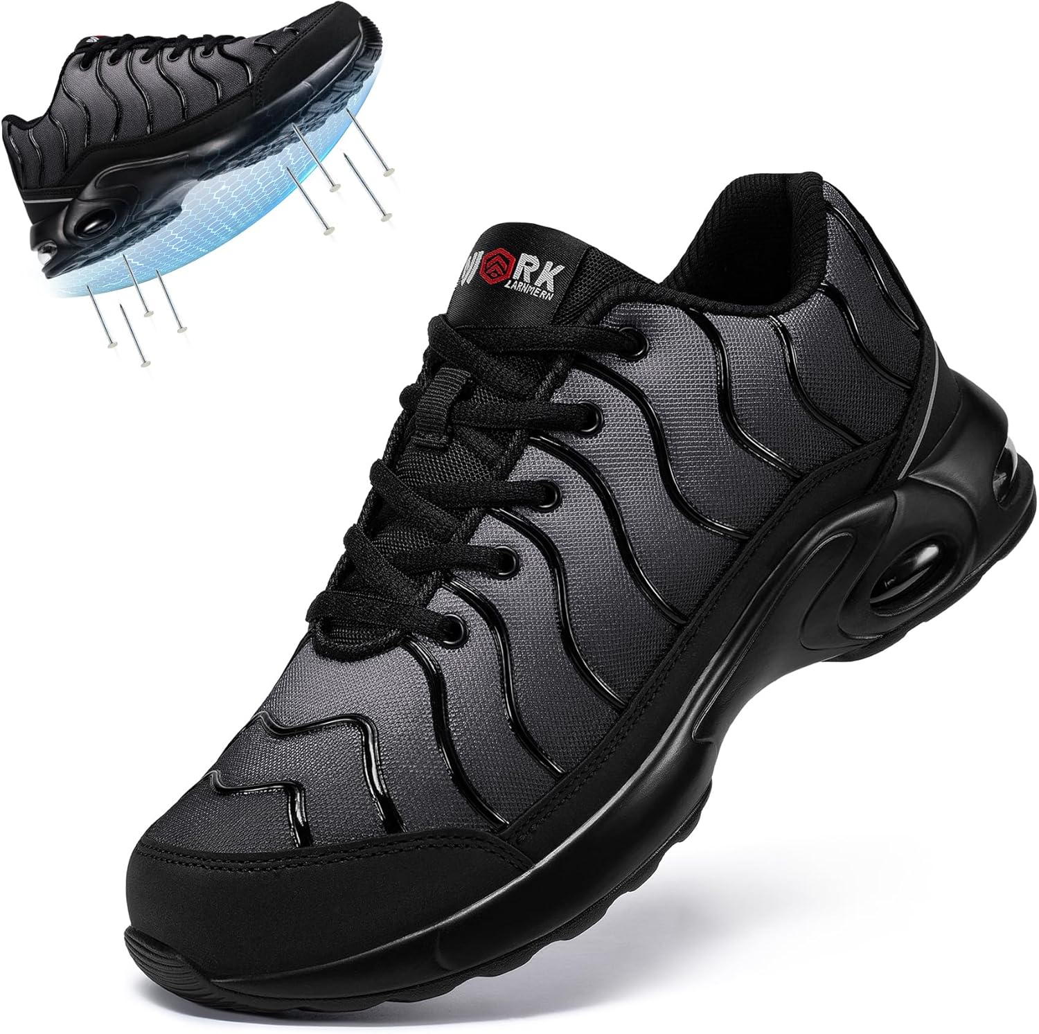 Steel Toe Work Sneakers for Men and Women - Breathable Slip Resistant