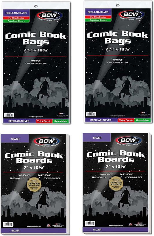 BCW Silver Comic Bags & Boards for Optimal Comic Preservation