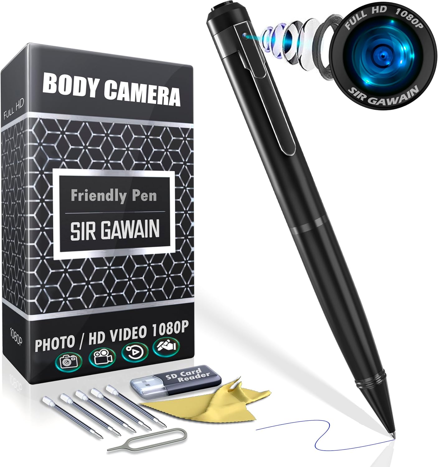 HD Body Pen Cam 1080P [2024 Upgrade] - Privacy Control