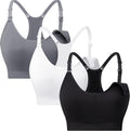 Suekaphin 3 Pack Sports Nursing Bra for Women - Wirefree Support