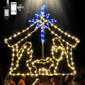 26.4ft Christmas Window Lights Nativity Scene - Large LED Display