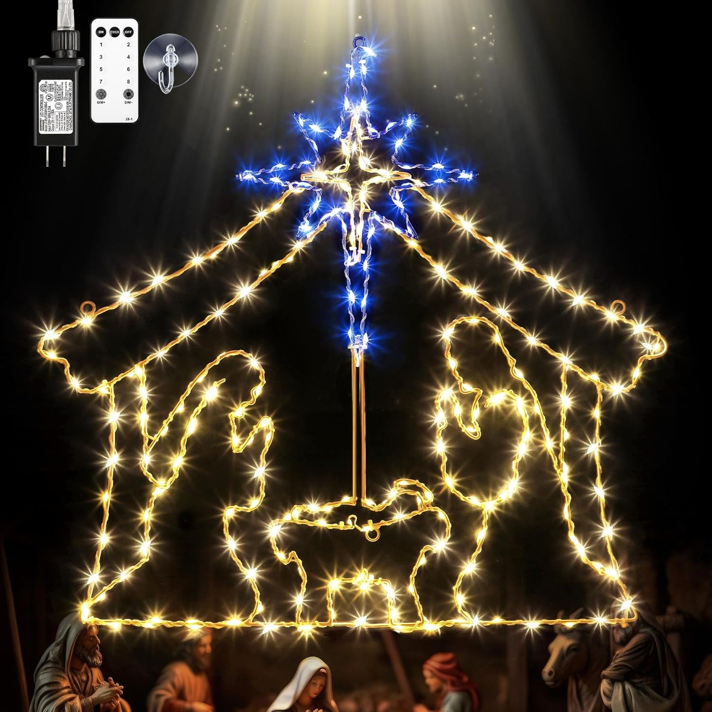 26.4 in Christmas Window Lights for Holiday Indoor Outdoor Decor