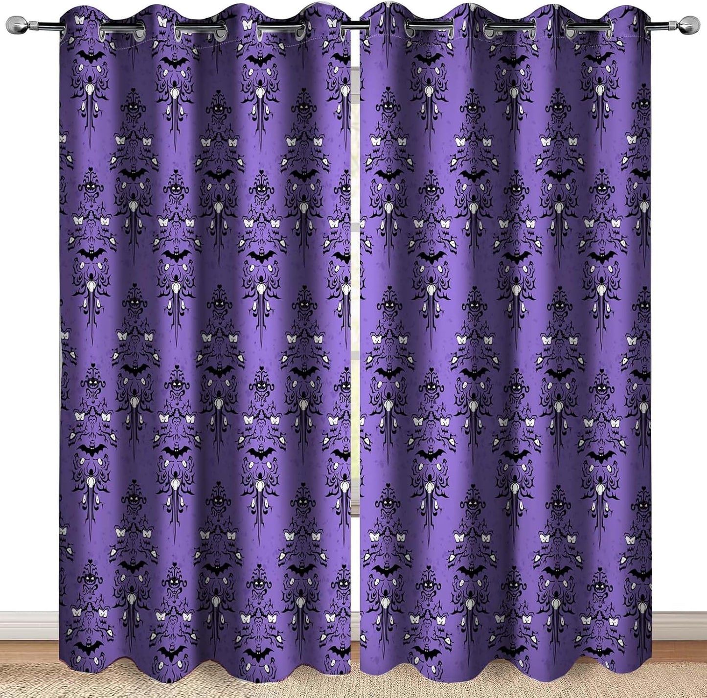 Halloween Haunted Mansion Blackout Curtains for Spooky Decor