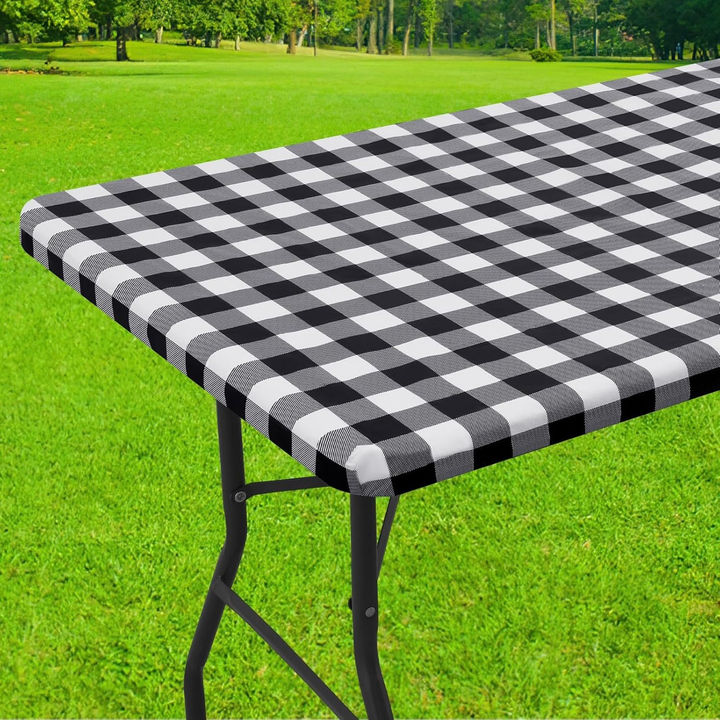 Smiry Rectangle Picnic Table Cloth for Outdoor Dining and Camping