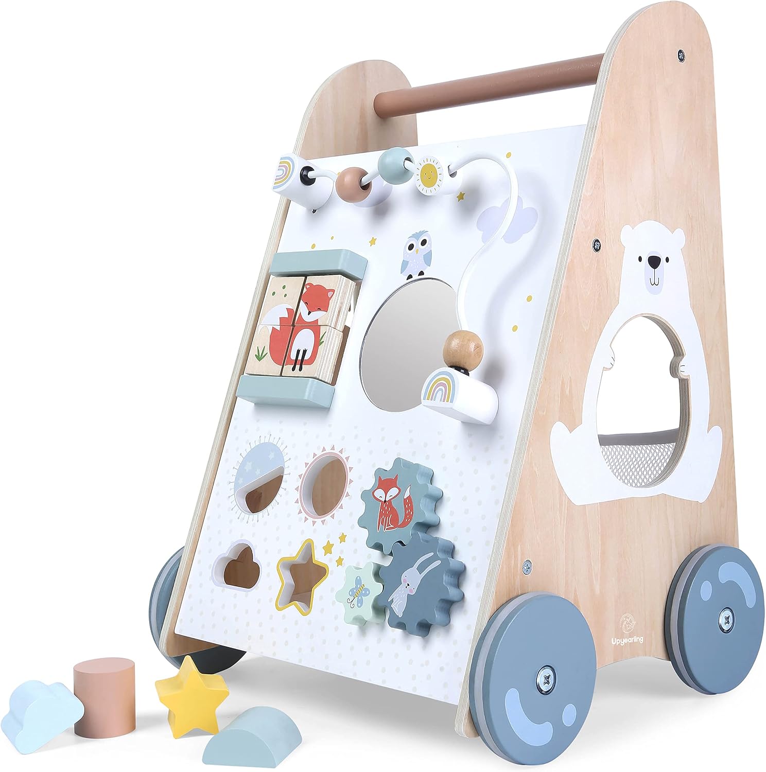 Educational Wooden Baby Push Walker - Upyearling