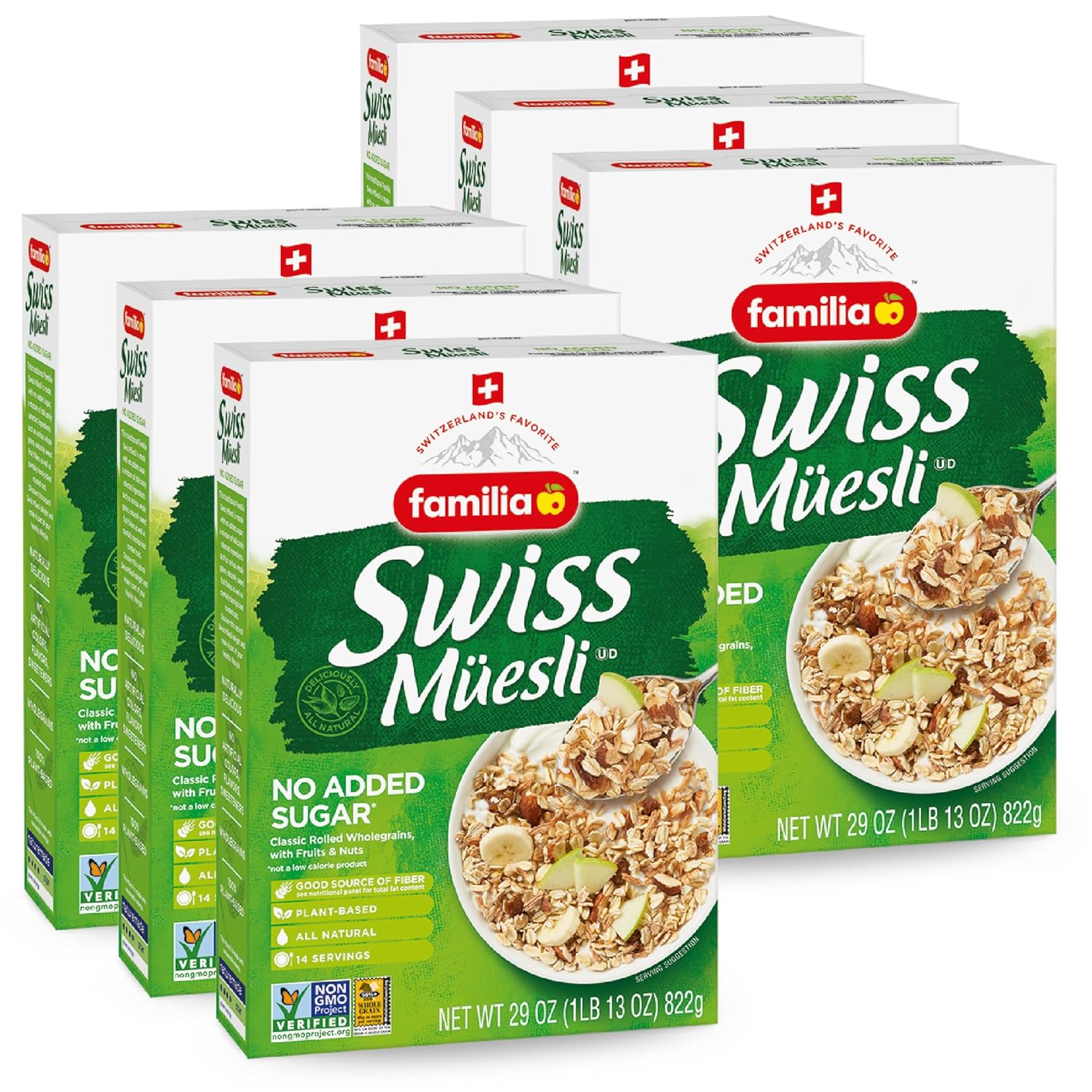 Familia Swiss Muesli Cereal: No Sugar Added, Energy-Packed
