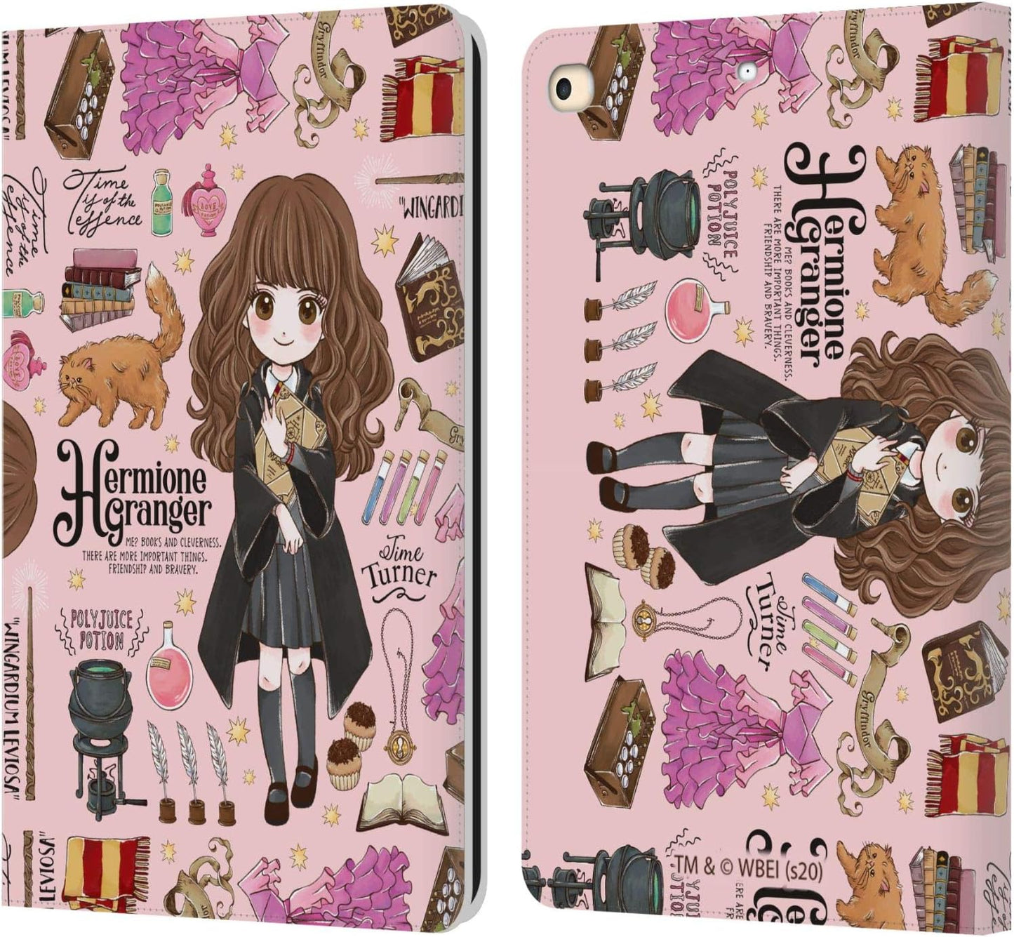 Harry Potter Hermione Pattern Leather Wallet Case for iPad 9.7