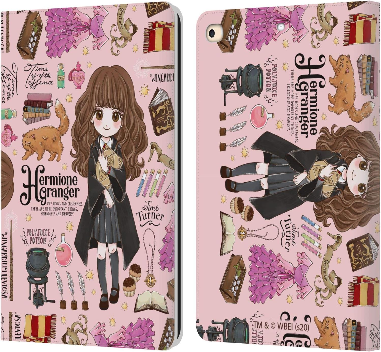 Harry Potter Hermione Pattern Leather Wallet Case for iPad 9.7