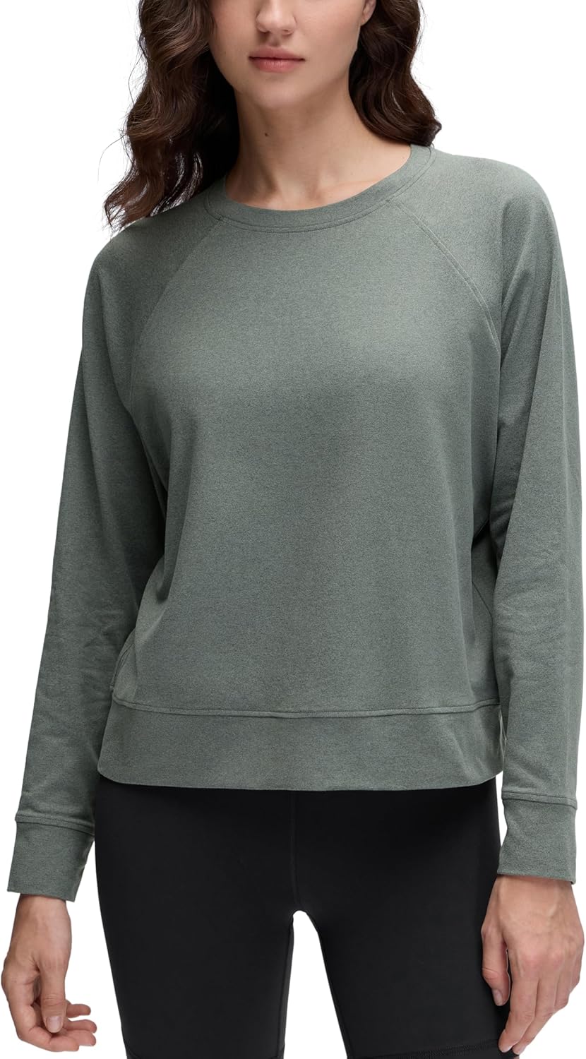 CRZ YOGA Cloud Jersey Pullover Sweatshirt for Women Casual Tops
