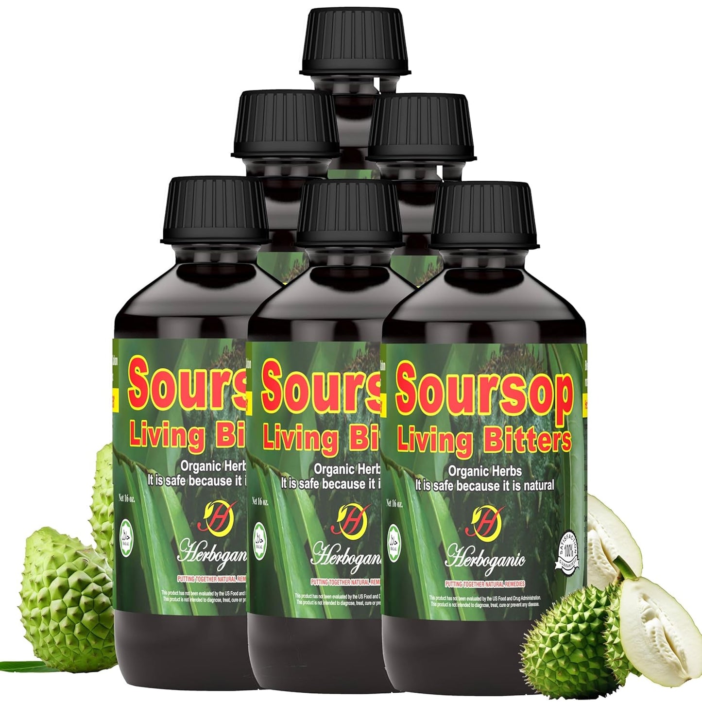 Herboganic Soursop Living Bitters for Health and Wellness Pack
