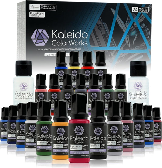 Gaahleri Kaleido Mecha 24-Color Set for Airbrush Painting