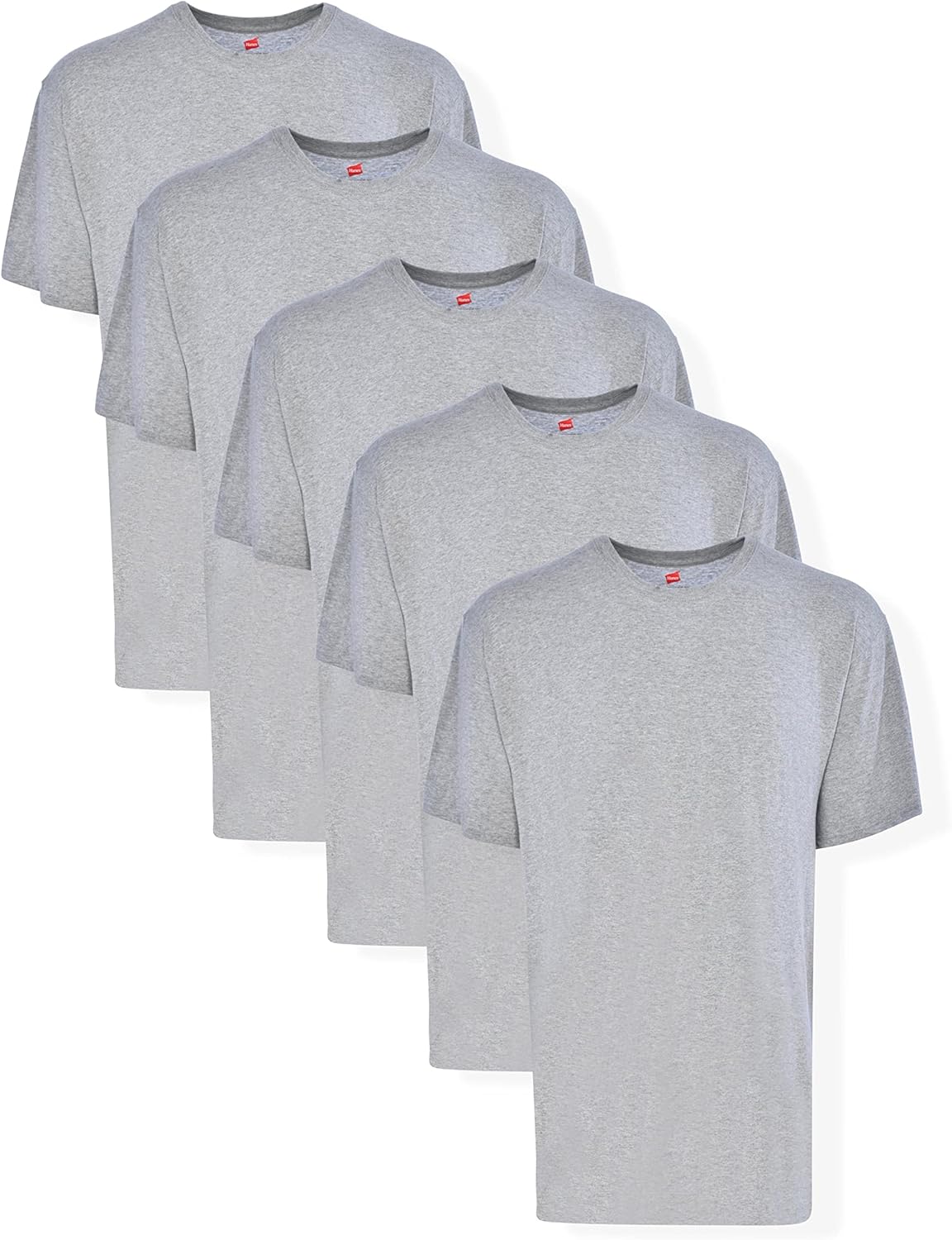 Hanes Mens Tall 100% Cotton Crew Neck Undershirts for Comfort