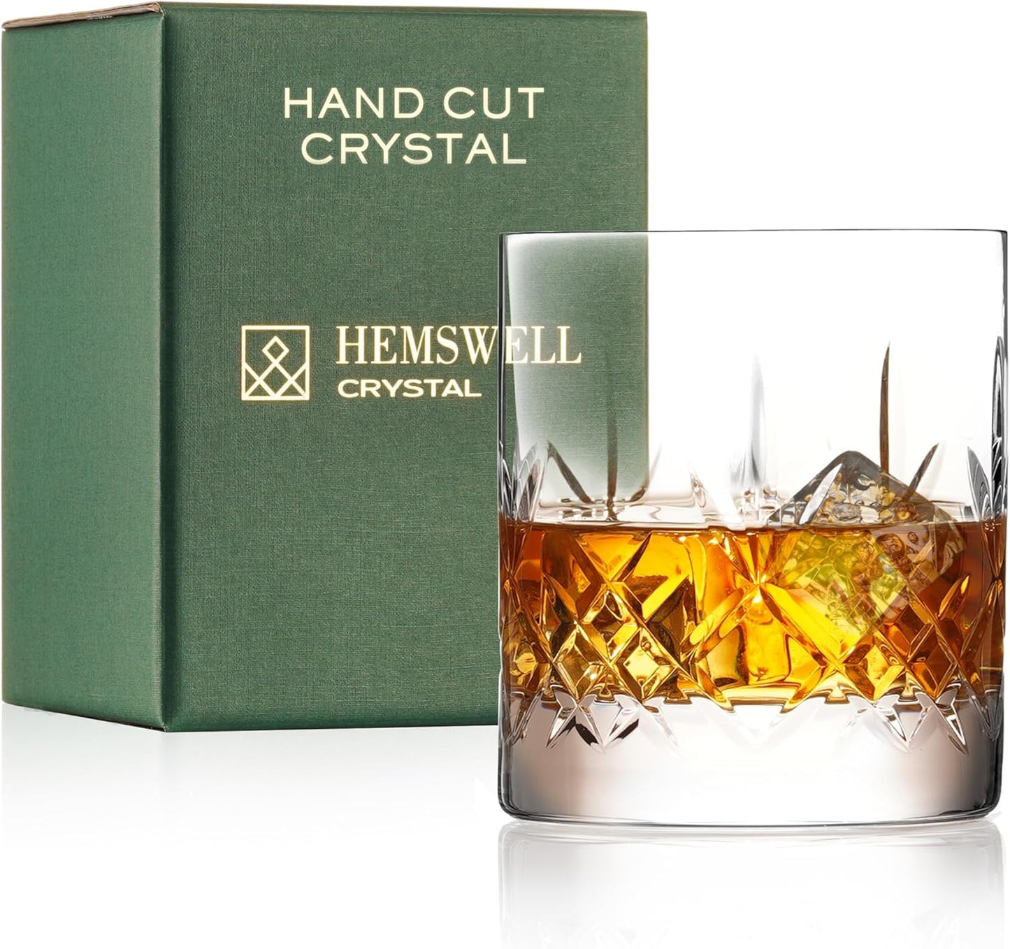 Whiskey Glass Single - Old Fashioned Crystal Tumbler for Men