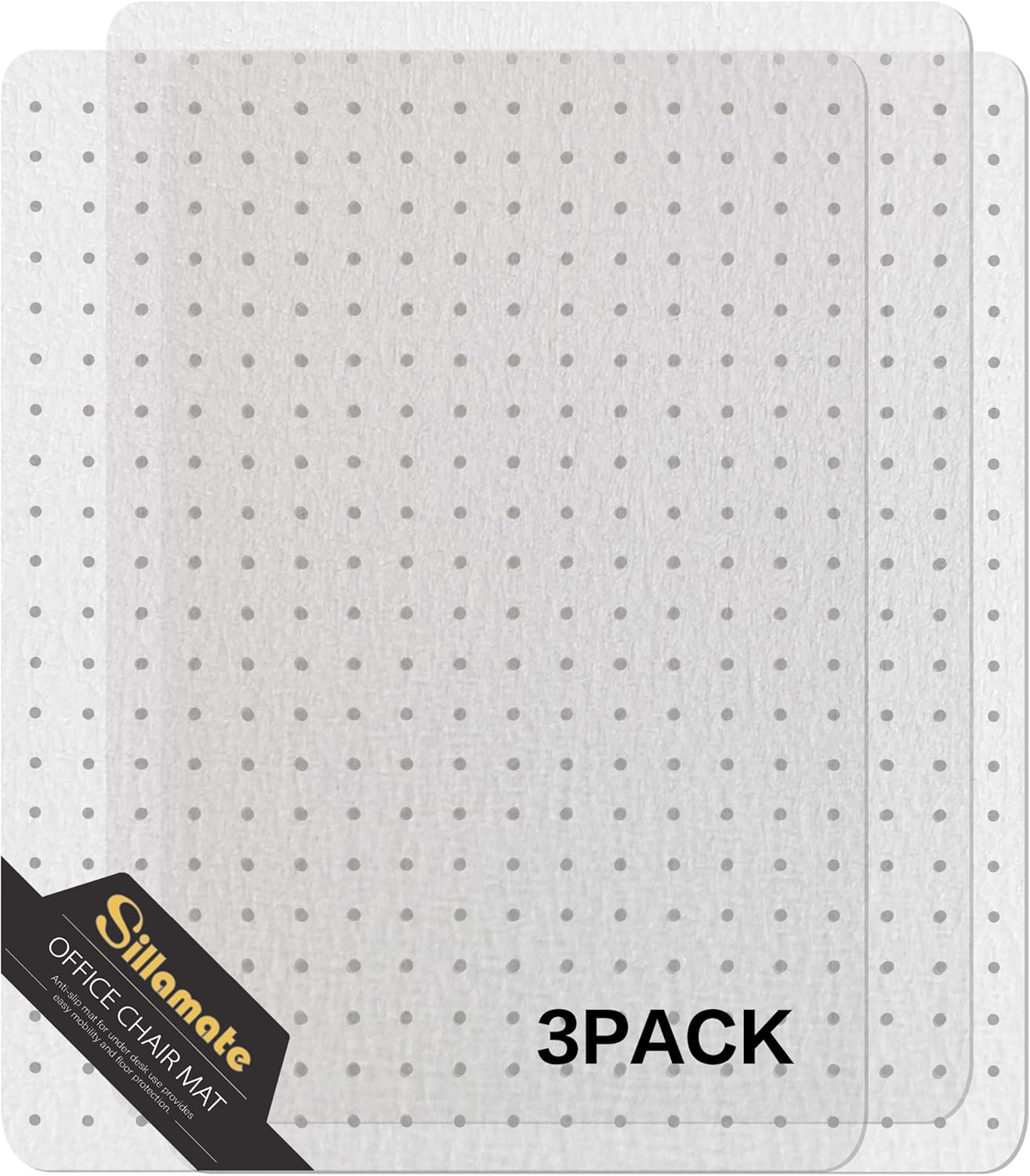 Studded Desk Chair Mat - Easy Lay Flat on Carpet!