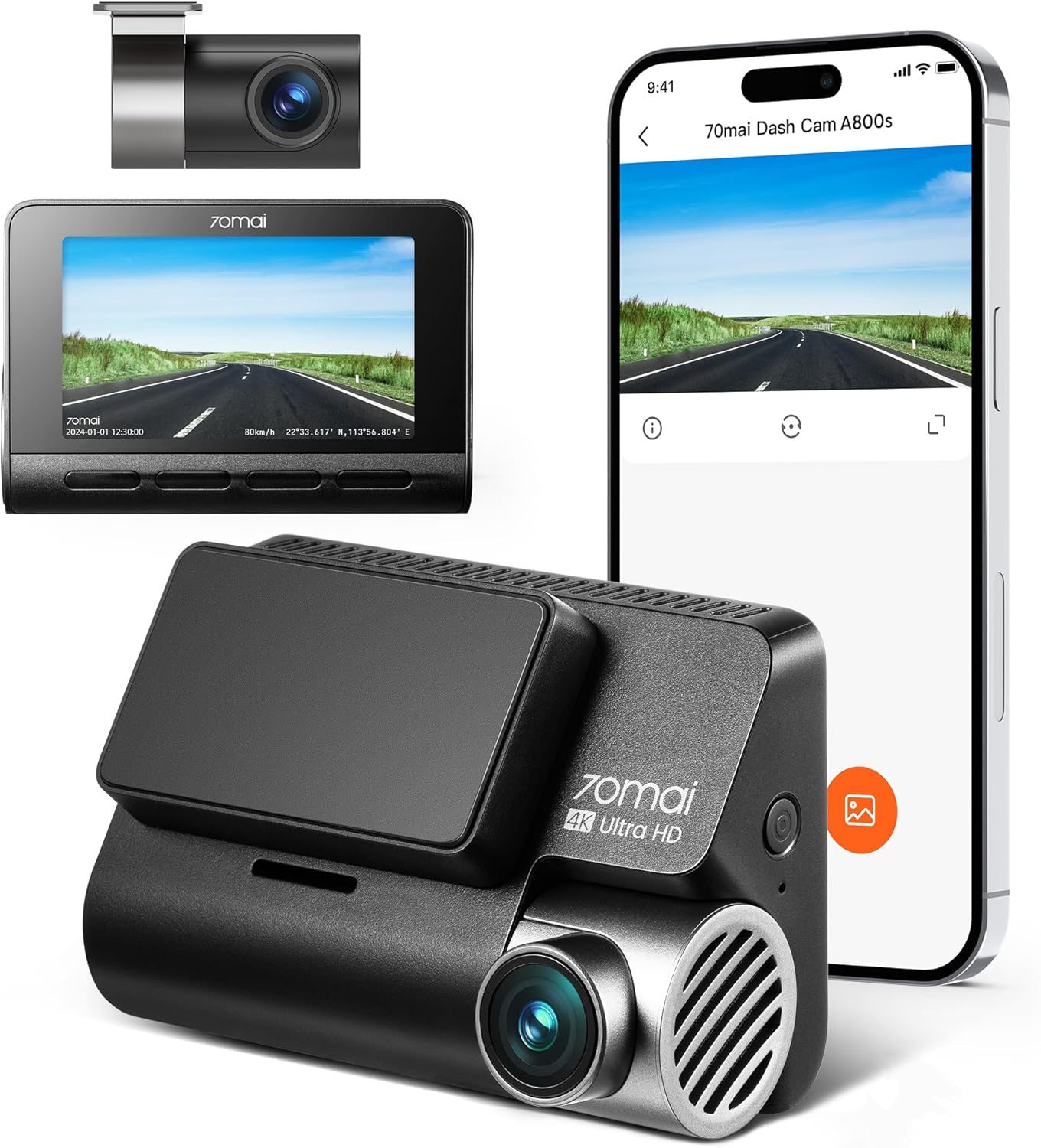 70mai 4K Dash Cam with STARVIS and Built-in 5GHz WiFi