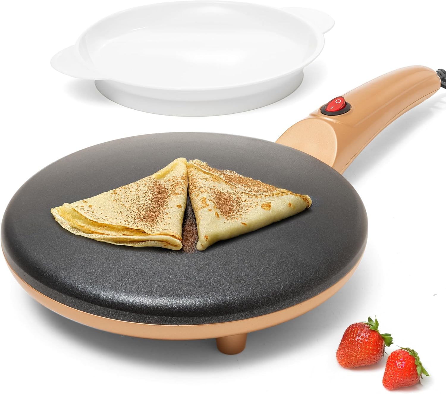 Moss & Stone Gold Electric Crepe Maker for Delicious Crepes