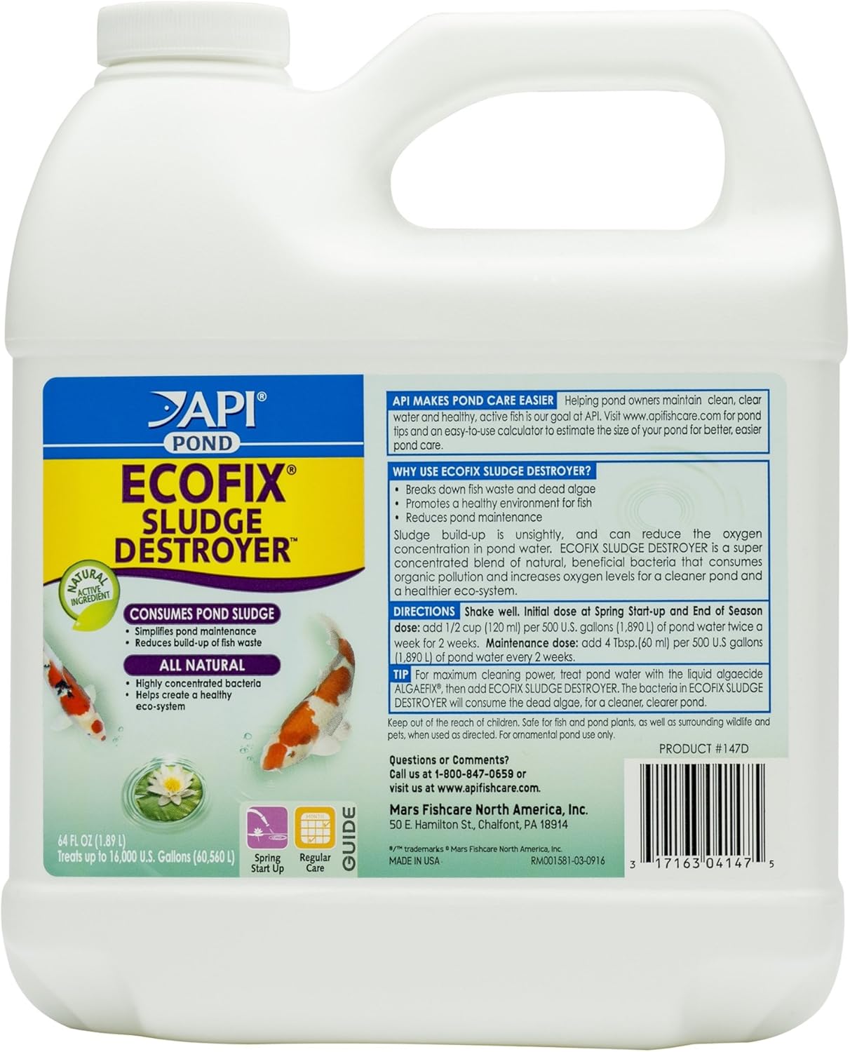 API POND ECOFIX SLUDGE DESTROYER Cleaner for Healthy Ponds